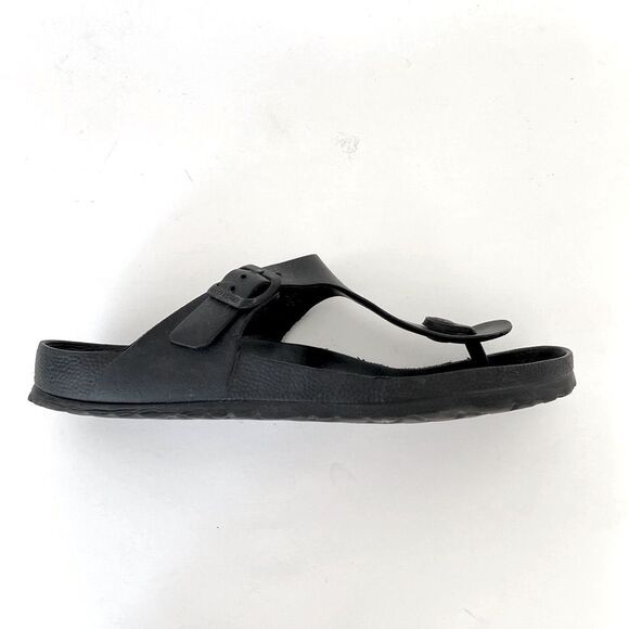 Birkenstock Black Slide Beach Sandals Lightweight Waterproof Sz 8-8.5 Beach Pool - Picture 4 of 16